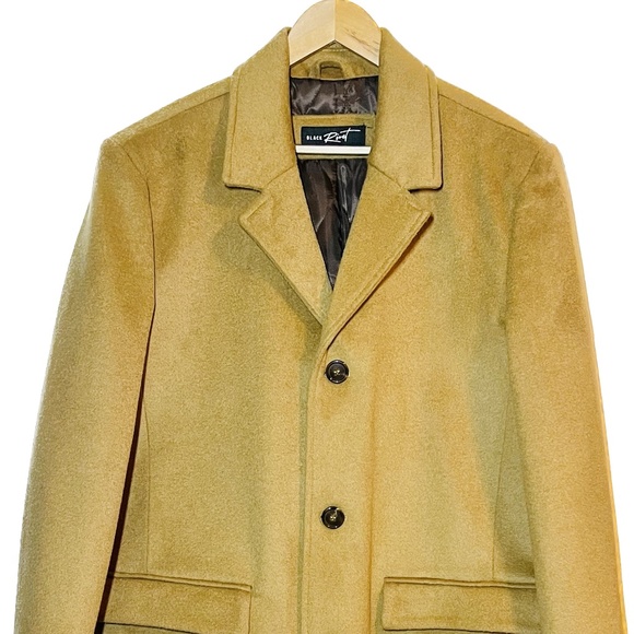 Black Rivet Men's Peacoat Jacket Size Large Camel Color MSRP $350 #BK4AB151 - Picture 9 of 10